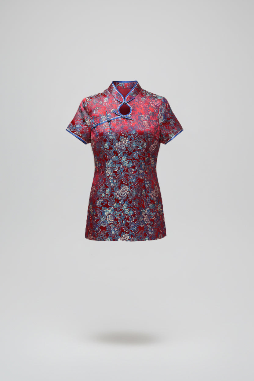 Crimson Peony Top