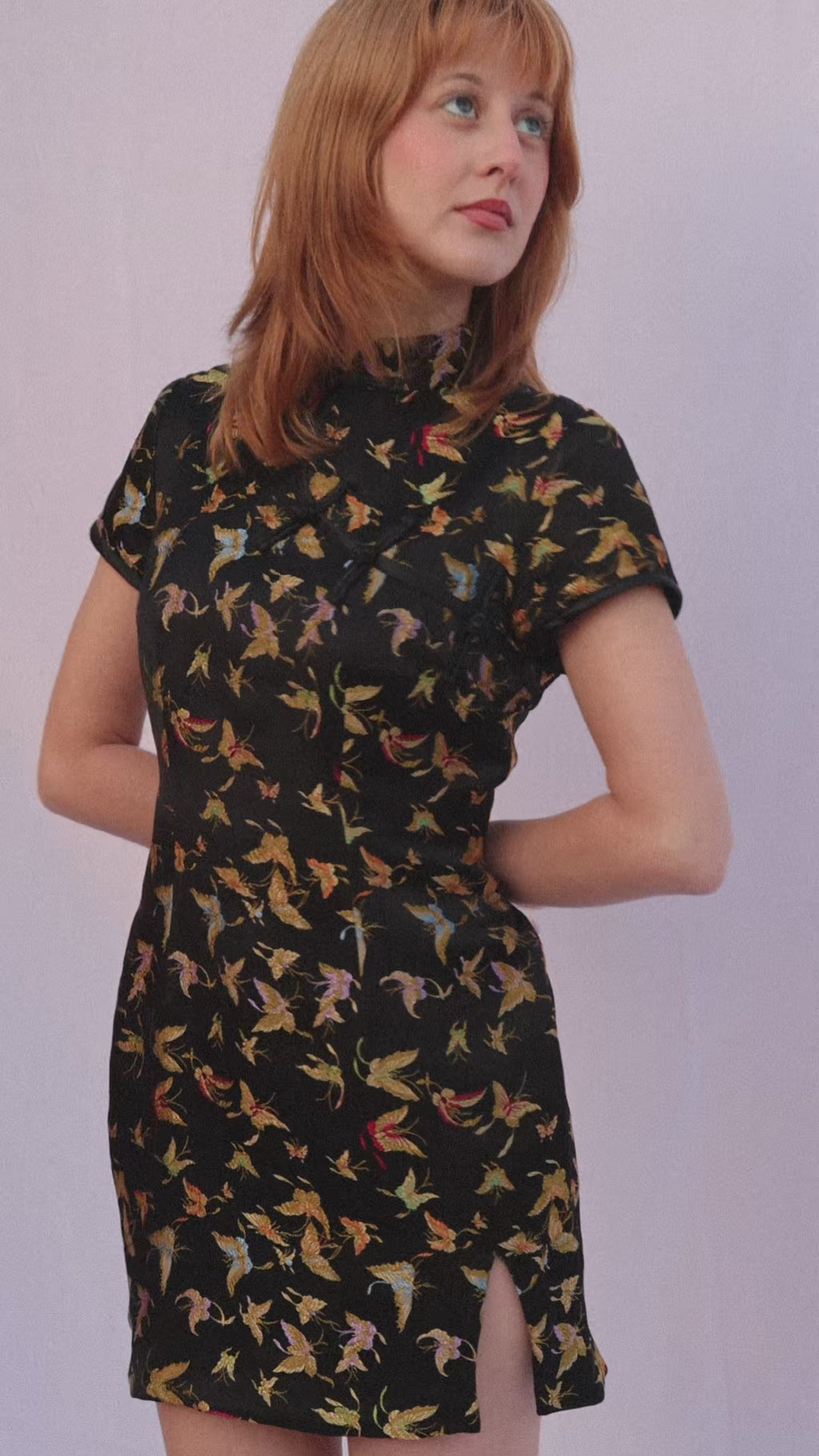 Bownd “Midnight Bloom” Mini Qipao