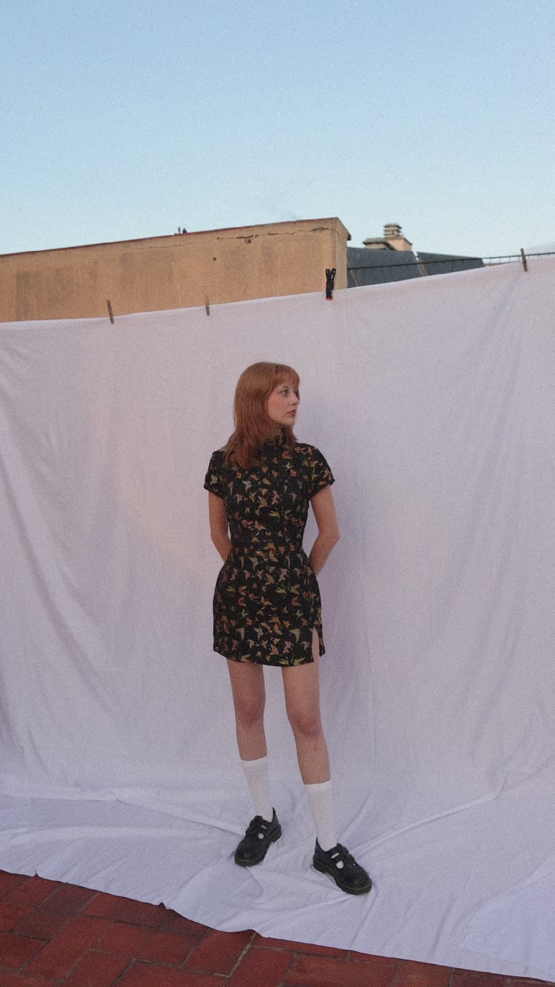 Bownd “Midnight Bloom” Mini Qipao